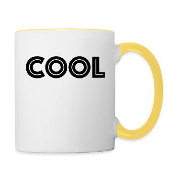 cool - Mug contrasté - blanc/jaune - Droite