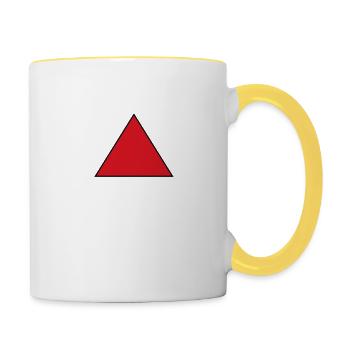Triangle red - Contrasting Mug - white/yellow - Right