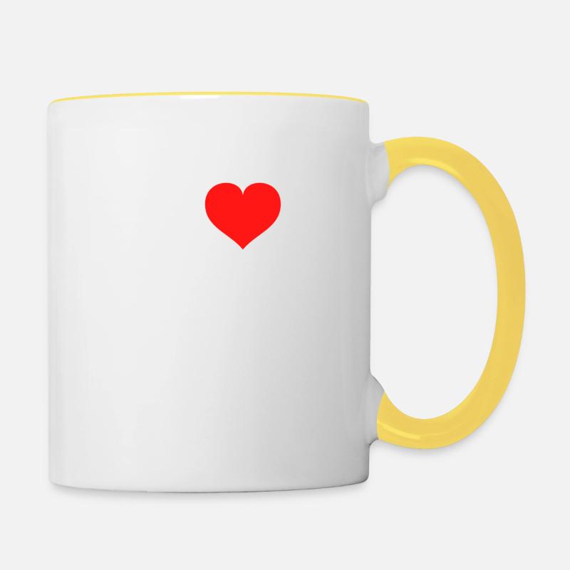 I Love Magic - Contrasting Mug - white/yellow