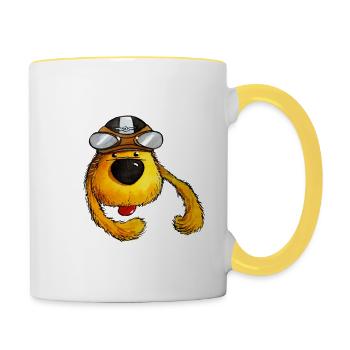 Geheimagent Morris - Tasse zweifarbig - Weiß/Gelb - Rechts