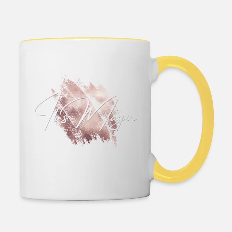 It´s Magic - Rosegold/Weiß - Tasse zweifarbig - Weiß/Gelb