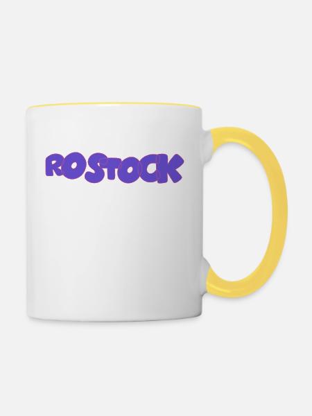 Rostock - Tasse zweifarbig - Weiß/Gelb