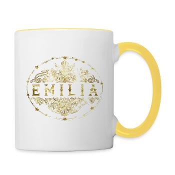 Emilia - Contrasting Mug - white/yellow - Right