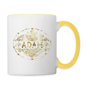 Adam - Tasse zweifarbig - Weiß/Gelb - Rechts
