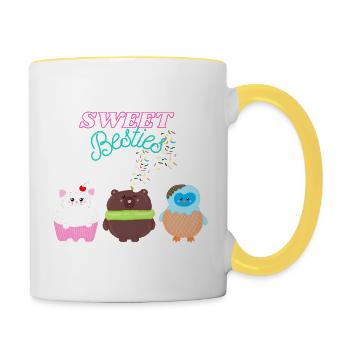 Sweets Besties - Mug contrasté - blanc/jaune - Droite