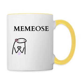 Memeose - Tasse zweifarbig - Weiß/Gelb - Rechts