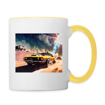 Mad and Furious #2 - Mug contrasté - blanc/jaune - Droite