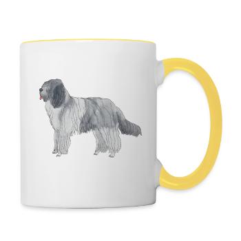 Schapendoes Funnydog - Contrasting Mug - white/yellow - Right