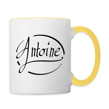 Anthony - Tasse zweifarbig - Weiß/Gelb - Rechts