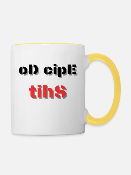 Do Epic Shit - Tasse zweifarbig - Weiß/Gelb
