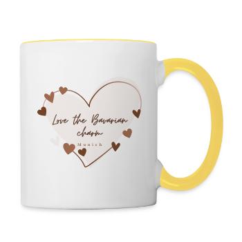 Love the Bavarian charm - Contrasting Mug - white/yellow - Right