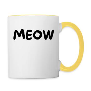 MEOW - Tasse zweifarbig - Weiß/Gelb - Rechts