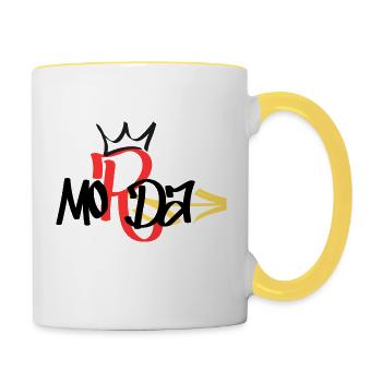 Morda NrONE - Mug contrasté - blanc/jaune - Droite
