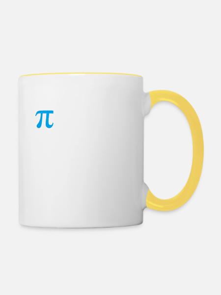 Einfach nur Pimmel blau - Tasse zweifarbig - Weiß/Gelb