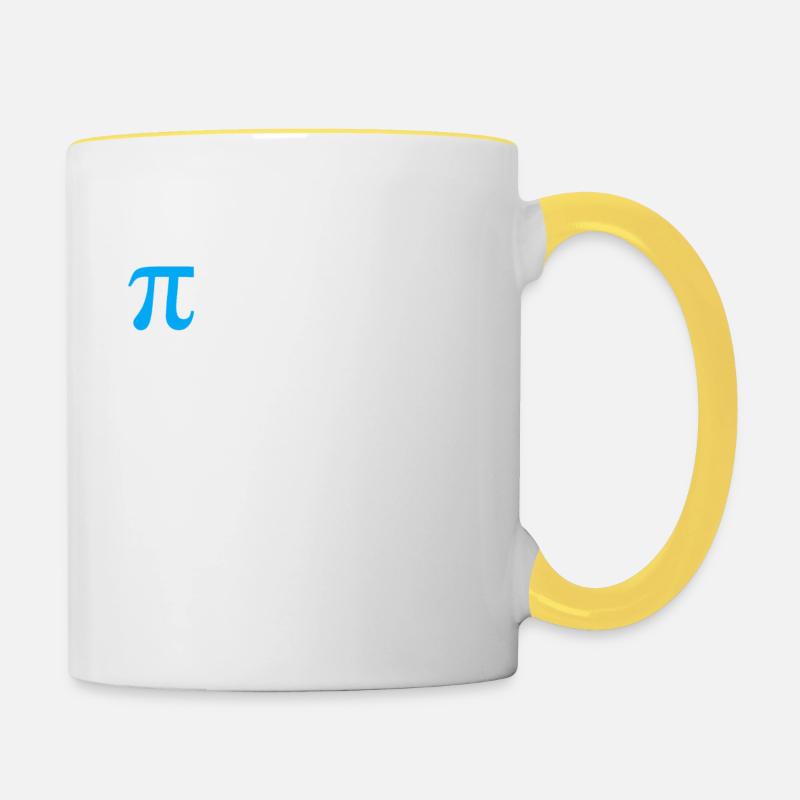 Einfach nur Pimmel blau - Tasse zweifarbig - Weiß/Gelb