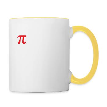 Einfach nur Pimmel rot - Tasse zweifarbig - Weiß/Gelb - Rechts