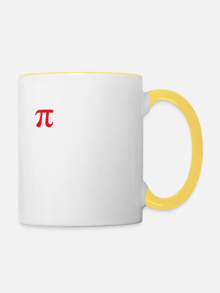 Einfach nur Pimmel rot - Tasse zweifarbig - Weiß/Gelb