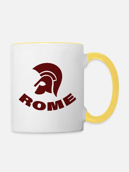 ROME - Tasse zweifarbig - Weiß/Gelb