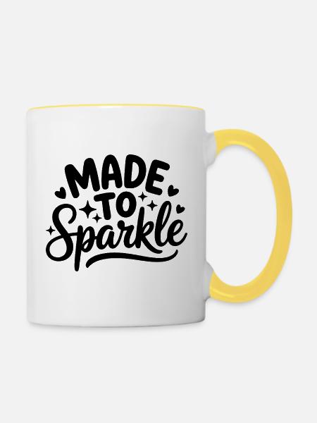 Made to Funkle - Tasse zweifarbig - Weiß/Gelb