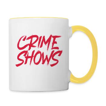 Krimi True Crime - Tasse zweifarbig - Weiß/Gelb - Rechts