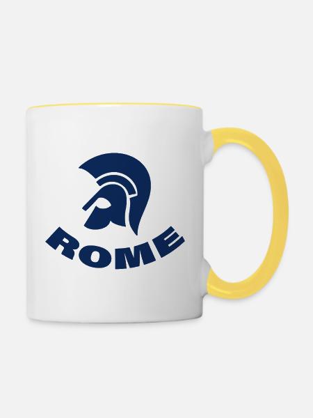 ROME - Tasse zweifarbig - Weiß/Gelb