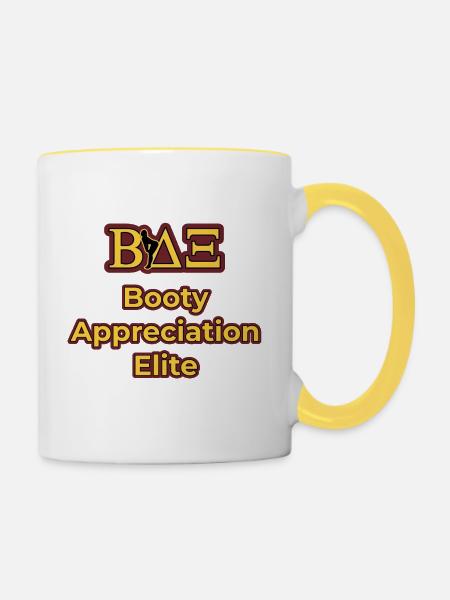 BAE Booty Appreciation Elite Universität Student - Tasse zweifarbig - Weiß/Gelb