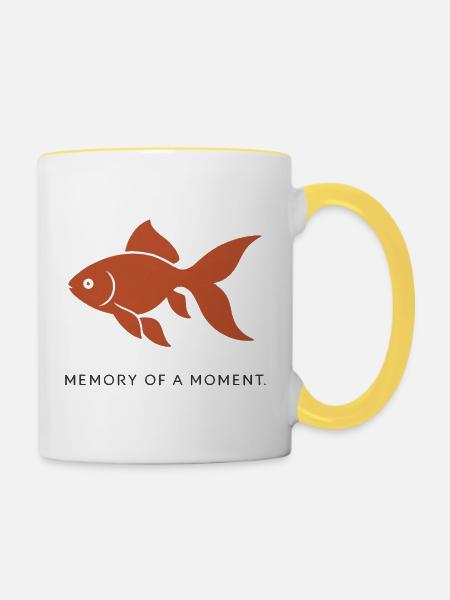 ERINNERUNG AN EINEN MOMENT - Tasse zweifarbig - Weiß/Gelb