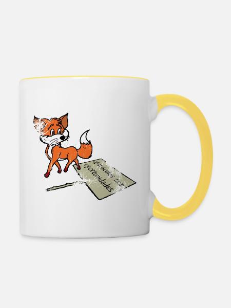 Fuchs voller Möglichkeiten - Tasse zweifarbig - Weiß/Gelb