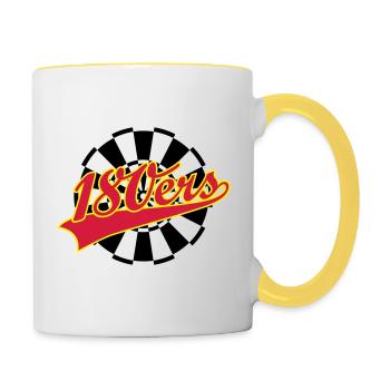 180ers 3C - Tasse zweifarbig - Weiß/Gelb - Rechts