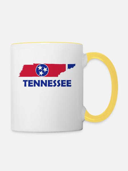 Tennessee - Tasse zweifarbig - Weiß/Gelb