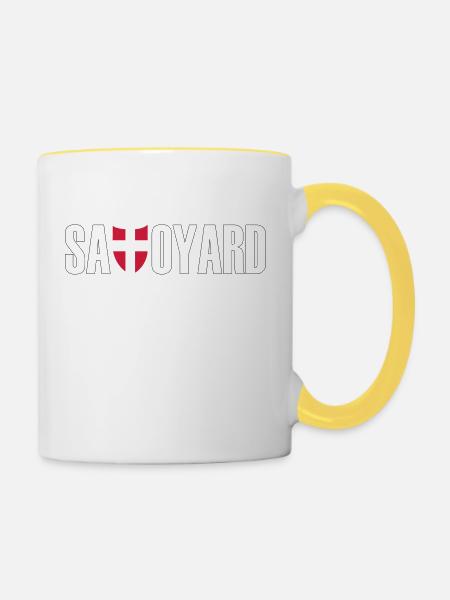 savoyard logo blc - Tasse zweifarbig - Weiß/Gelb