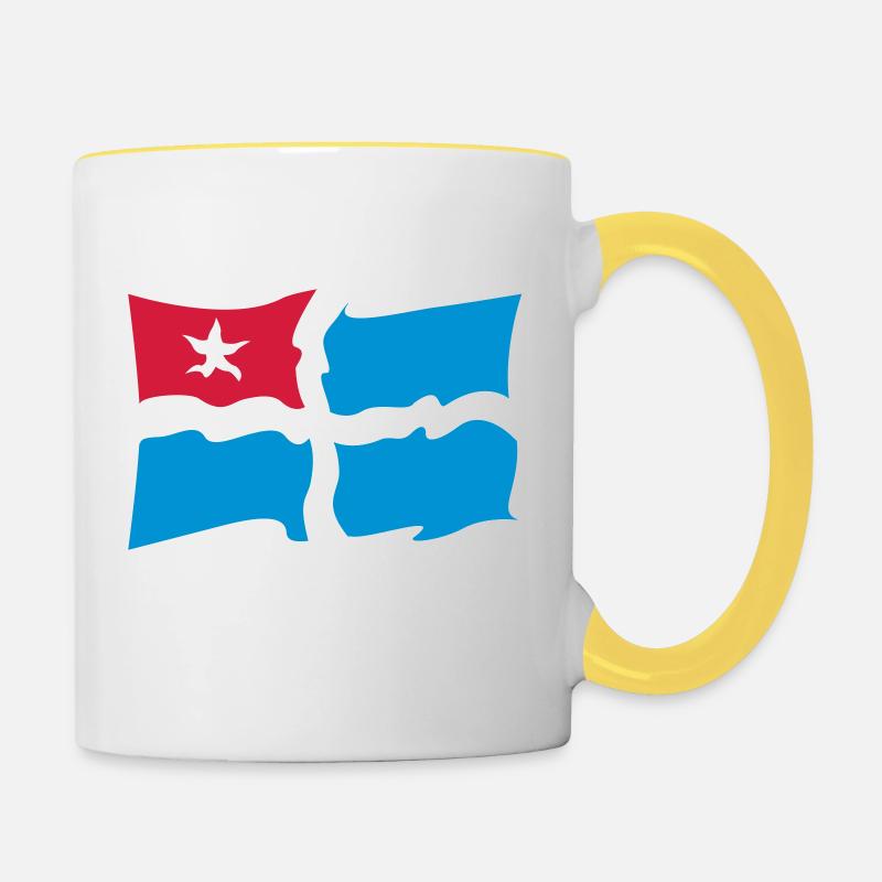 Crète - Mug contrasté - blanc/jaune