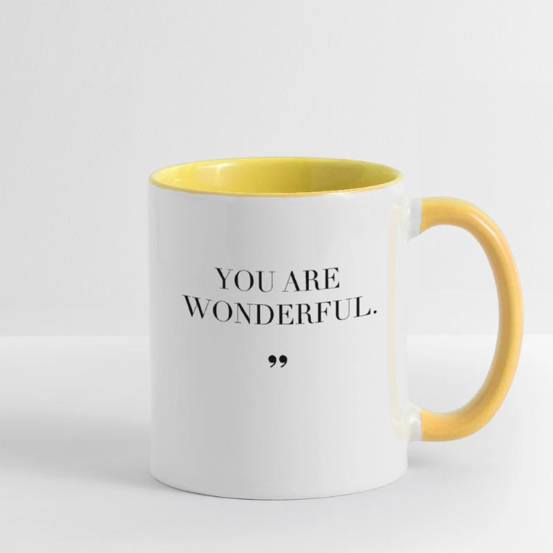 Kompliment Statement Spruch Geschenkidee Tasse zweifarbig