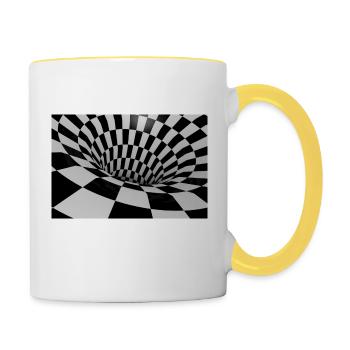 Optical Illusion 3D - Mug contrasté - blanc/jaune - Droite