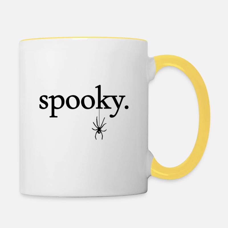 Étrange. - Mug contrasté - blanc/jaune