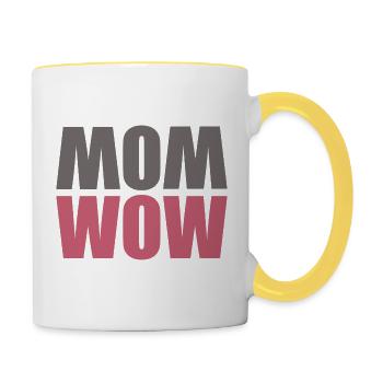 MOM WOW - Contrasting Mug - white/yellow - Right