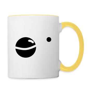 Universum - Tasse zweifarbig - Weiß/Gelb - Rechts