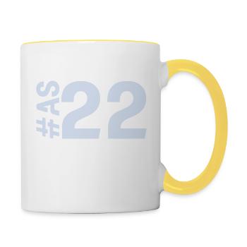 AS22 - Mug contrasté - blanc/jaune - Droite