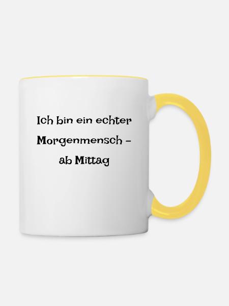 Typisch-Gamer - Tasse zweifarbig - Weiß/Gelb