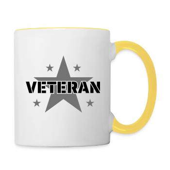 VETERAN - Tasse zweifarbig - Weiß/Gelb - Rechts