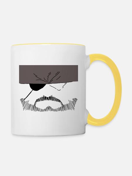 Soldat - Tasse zweifarbig - Weiß/Gelb