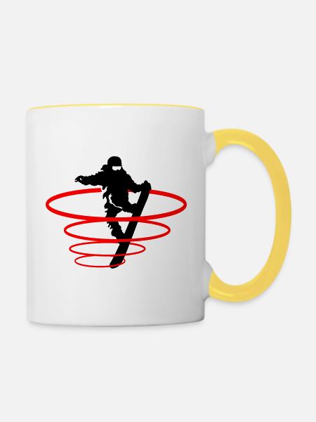 Slopestyle - Tasse zweifarbig - Weiß/Gelb