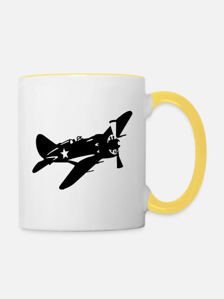 I-16 - Tasse zweifarbig - Weiß/Gelb