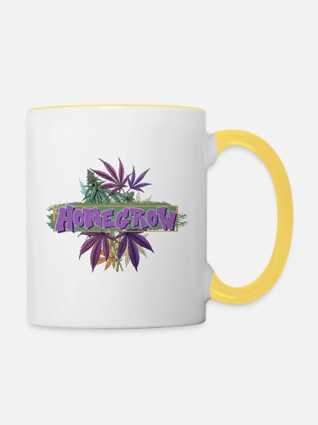 Homegrow - Tasse zweifarbig - Weiß/Gelb