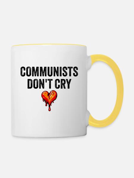 communists don't cry - Tasse zweifarbig - Weiß/Gelb
