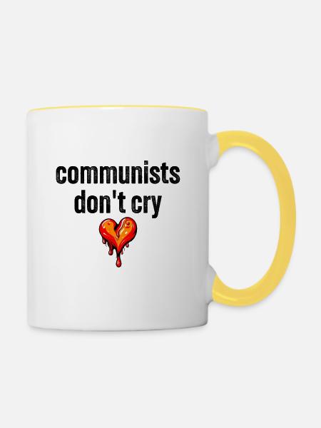 communists don't cry - Tasse zweifarbig - Weiß/Gelb