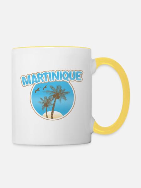 Strand Martinique - Tasse zweifarbig - Weiß/Gelb