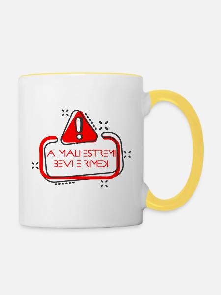 MALI_ESTREMI-01 - Tasse zweifarbig - Weiß/Gelb
