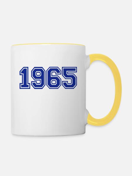 1965 - Tasse zweifarbig - Weiß/Gelb