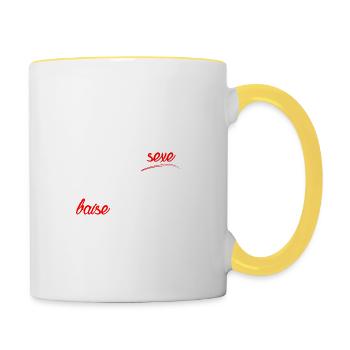 sexe, citation et humour - Mug contrasté - blanc/jaune - Droite